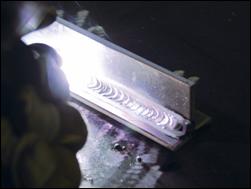 An exapmple of TIG welding on aluminium